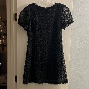 Lulu's Black Textured Mini Dress